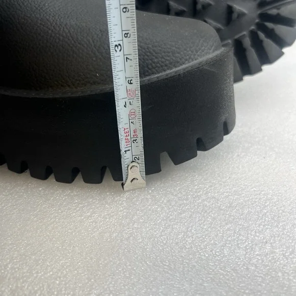 JEFFREY CAMPBELL Bae Clogg Black Lug Sole Platform Slip On Clogs Mules Size 6 - Picture 12 of 13